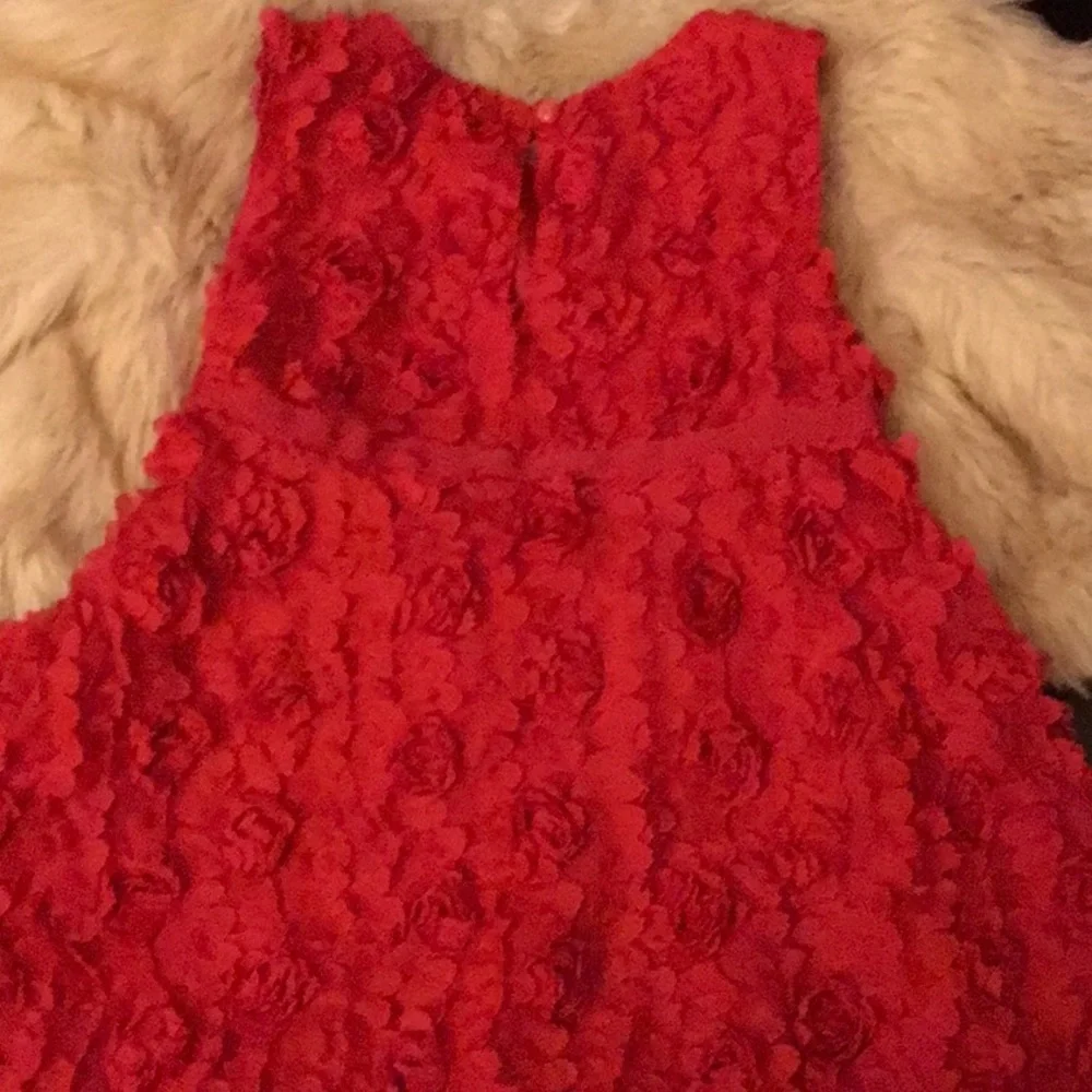 🌹Baby Gap red flower dress GUC size 5🌹